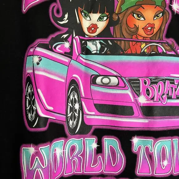 Bratz World Tour 2001 Long Sleeve Pullover Crewneck Oversized Women’s Large - Picture 2 of 5